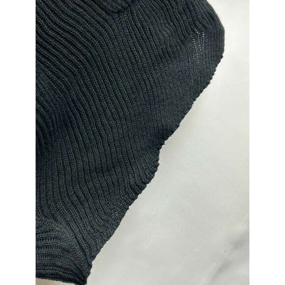 FP Beach Women's M Ribbed Black Knit Sweater Button-Up Long Sleeve Romper - Picture 9 of 13